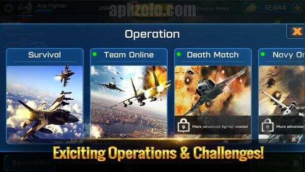 Ace Fighter Mod APK Unlimited Money and Gold
