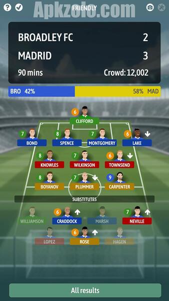 Football Chairman Pro 2 APK Menu